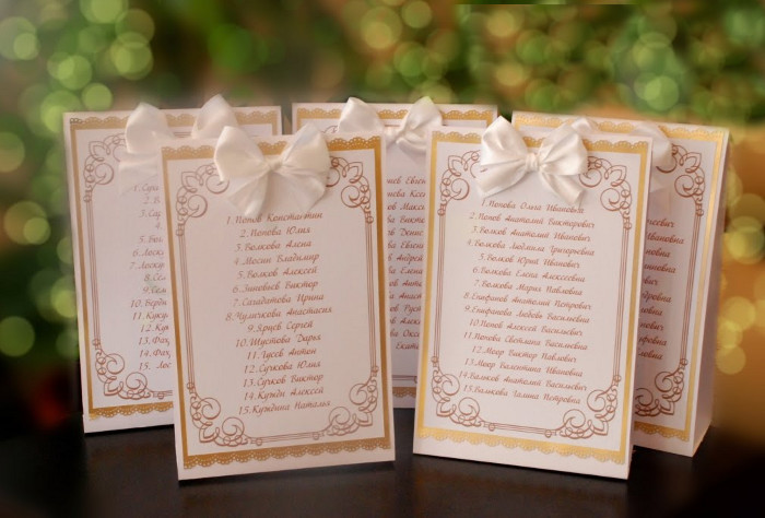 Список гостей на свадьбу